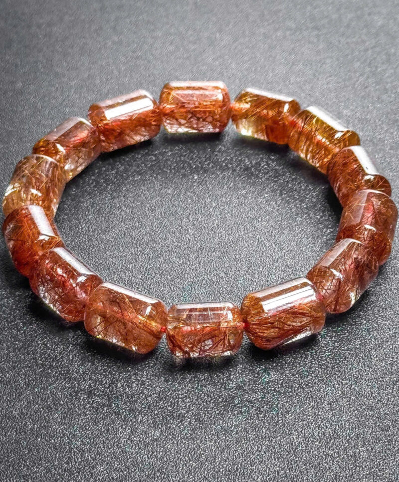 Vòng Thạch Anh Tóc Đỏ Lu 10mm Cao Cấp  Năng Lượng Dương Mạnh Mẽ