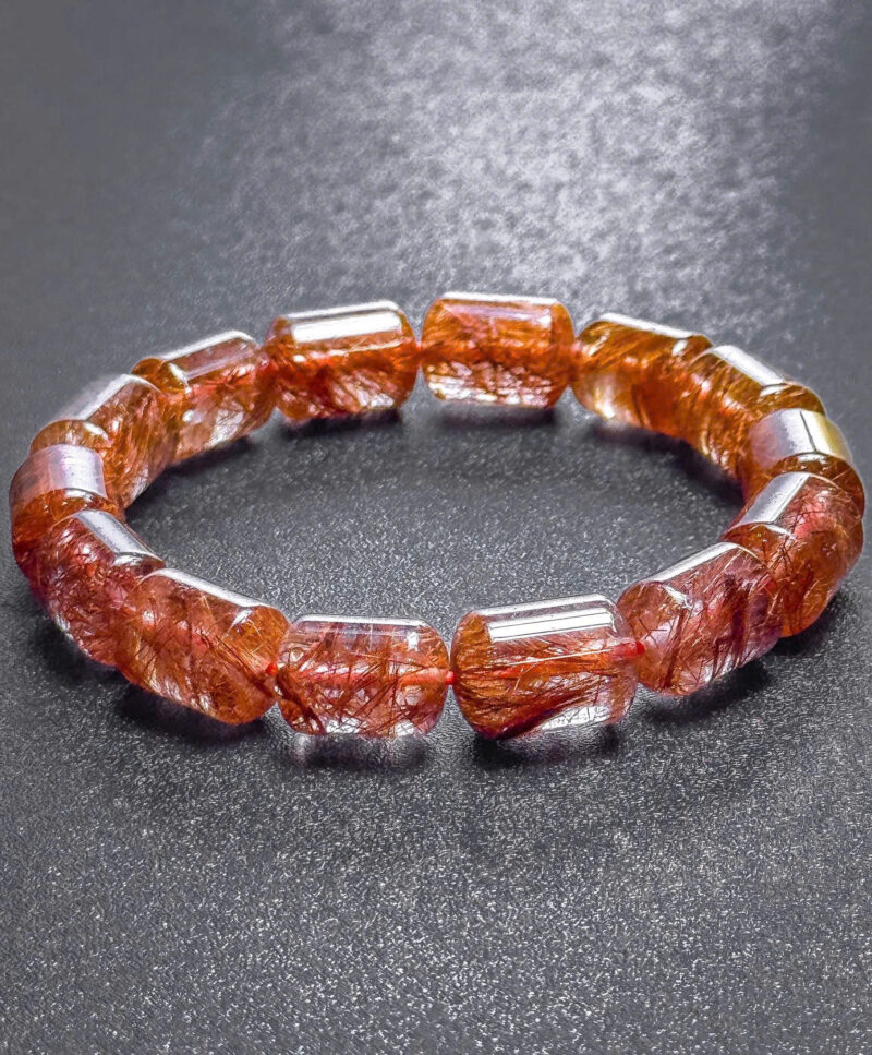 Vòng Thạch Anh Tóc Đỏ Lu 10mm Cao Cấp  Năng Lượng Dương Mạnh Mẽ