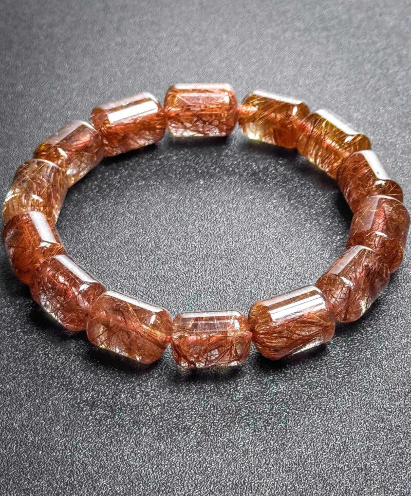 Vòng Thạch Anh Tóc Đỏ Lu 10mm Cao Cấp  Năng Lượng Dương Mạnh Mẽ