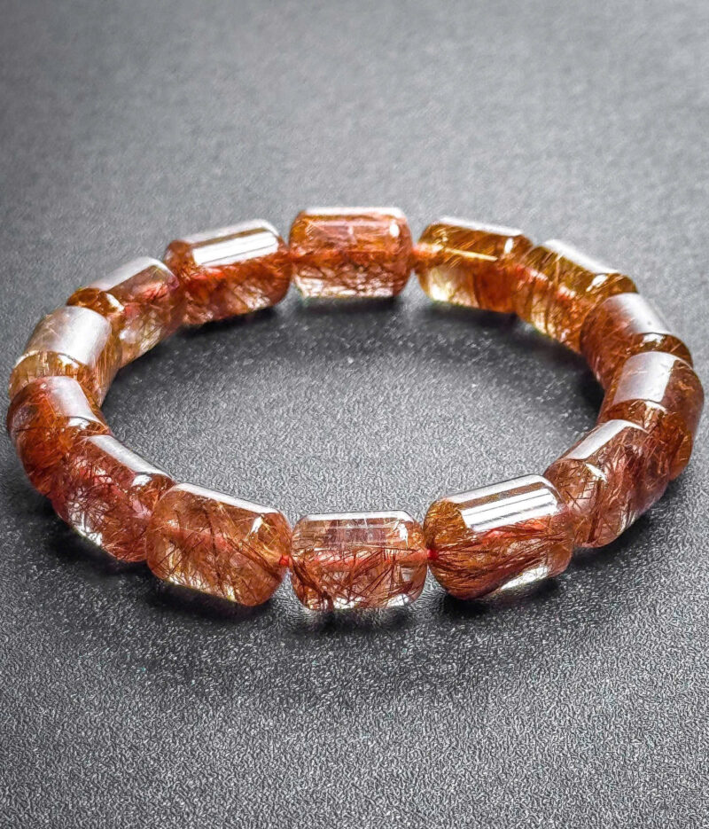 Vòng Thạch Anh Tóc Đỏ Lu 10mm Cao Cấp  Năng Lượng Dương Mạnh Mẽ