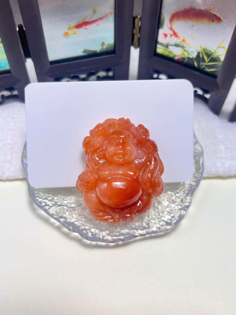 Di Lặc Mã Não Đỏ Gia Lai / Biểu Tượng Hoan Hỷ & May Mắn