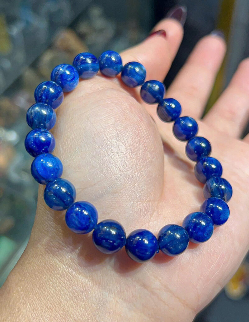 Vòng Tay Kyanite SVIP 9.5ly / Năng Lượng Xanh Saphir Tự Nhiên