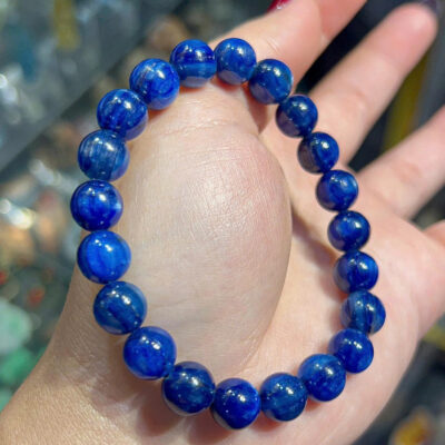 Vòng Tay Kyanite SVIP 9.5ly / Năng Lượng Xanh Saphir Tự Nhiên