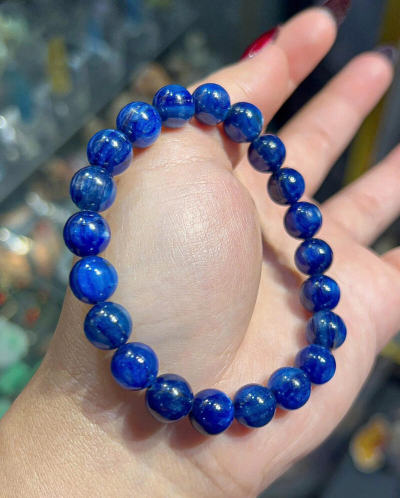 Vòng Tay Kyanite SVIP 9.5ly / Năng Lượng Xanh Saphir Tự Nhiên