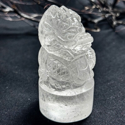 Ấn Rồng Thạch Anh Trắng