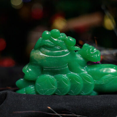 Phật Di Lặc Thạch Anh Xanh Aventurine /Đá Quý Cộng Sinh Hiếm, Tụ Phúc Chiêu Tài