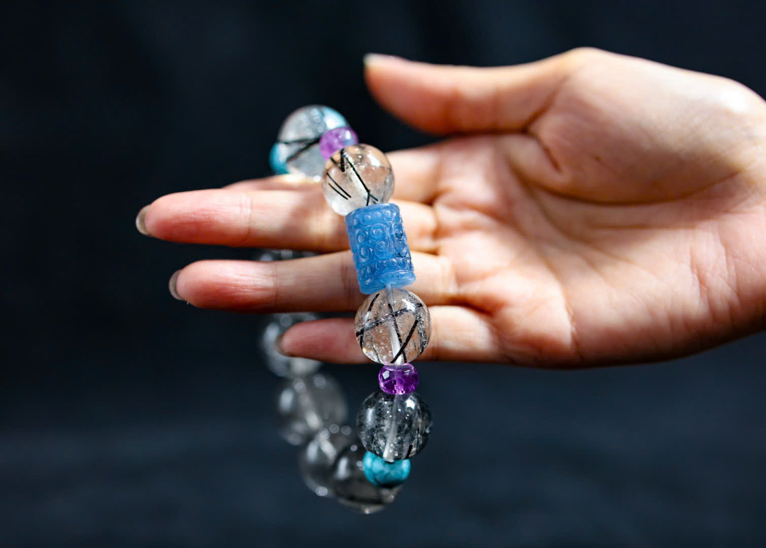 SỰ KẾT HỢP CỦA BỐN NGUỒN NĂNG LƯỢNG HIẾM / THẠCH ANH TÓC ĐEN Size : 18,1li SỰ KẾT HỢP CỦA BỐN NGUỒN NĂNG LƯỢNG HIẾM / THẠCH ANH TÓC ĐEN Size : 18,1li