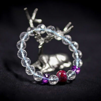 Vòng Đá Thạch Anh Trắng /Ruby Nam Phi / Amethyst Uruguay